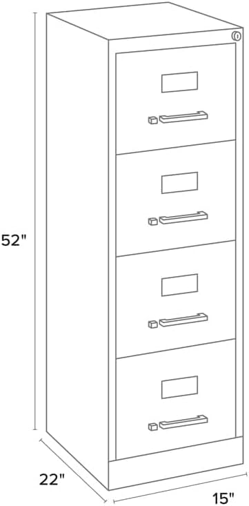 Scranton & Co 4 Drawer Metal Vertical File Cabinet - Image 3