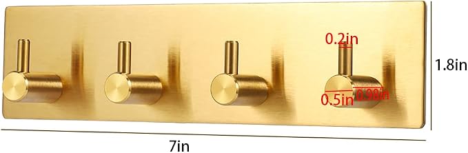 Picowe Key Holder for Christmas Wall Decorative, Adhesive Stainless Steel Key - Image 2
