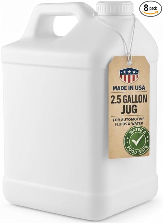 kitchentoolz 2.5 Gallon Water Jug – Heavy-Duty HDPE Carboy by KITCHENTOOLZ
