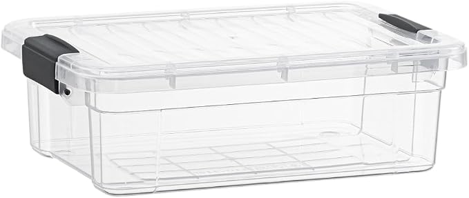 Superio Storage Bins with Lids, Stackable Totes, BPA Free, Odor Free, Organizer by Superio