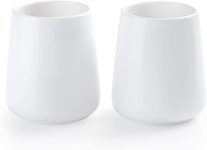 White Toothbrush Holder for Bathroom by Eyrozia
