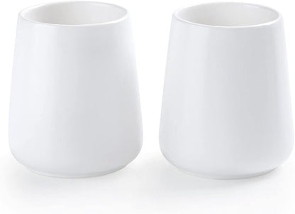 White Toothbrush Holder for Bathroom by Eyrozia
