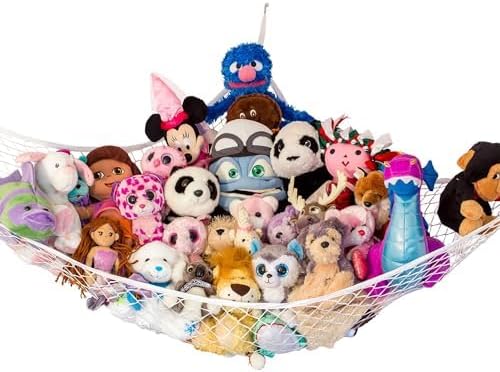 Stuffed Animal Hammock, Large | Corner Stuffed Animal Storage & Plushie Net | - Image 4