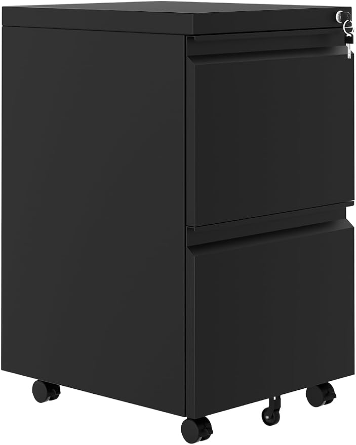 2 Drawer File Cabinet on Wheels by Unknown