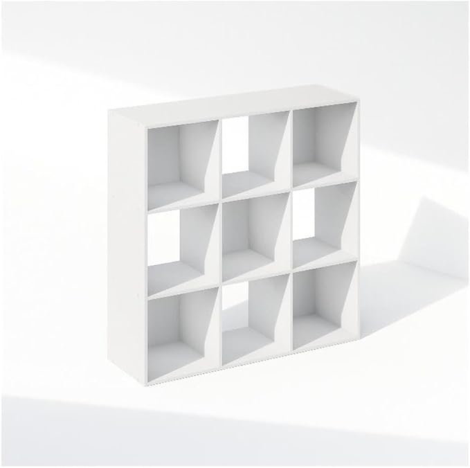 Furinno PELLI Book Shelf, 9-Cube Bookshelf, 3x3 Cube Storage Organizer Bookcase by Furinno-FitsYourSpaceFitsYourBudget