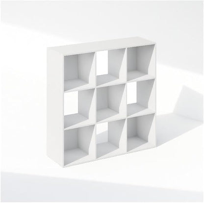Furinno PELLI Book Shelf, 9-Cube Bookshelf, 3x3 Cube Storage Organizer Bookcase by Furinno-FitsYourSpaceFitsYourBudget