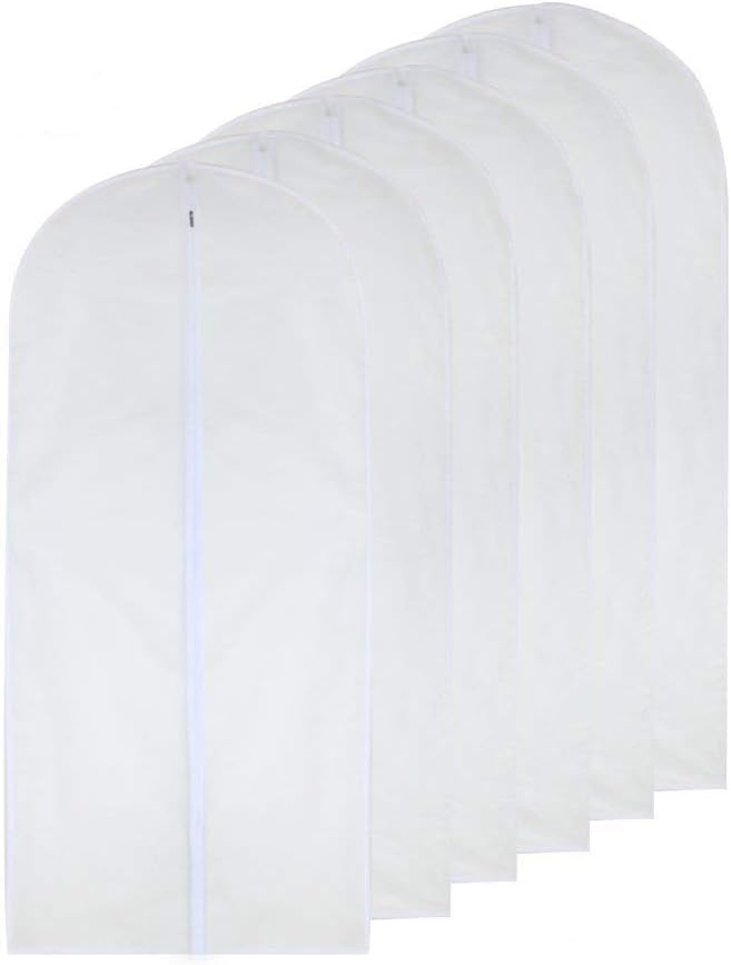 Garment Bags for Hanging Clothes 24'' x 40'' Suit Hanging Garment Bags White by HomeClean