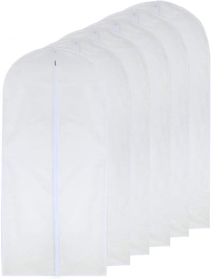 Garment Bags for Hanging Clothes 24'' x 40'' Suit Hanging Garment Bags White by HomeClean