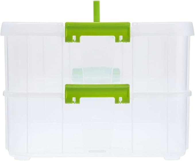 BTSKY 2 Layer Stack & Carry Box, Plastic Multipurpose Portable Storage - Image 5
