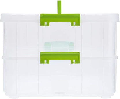 BTSKY 2 Layer Stack & Carry Box, Plastic Multipurpose Portable Storage - Image 5