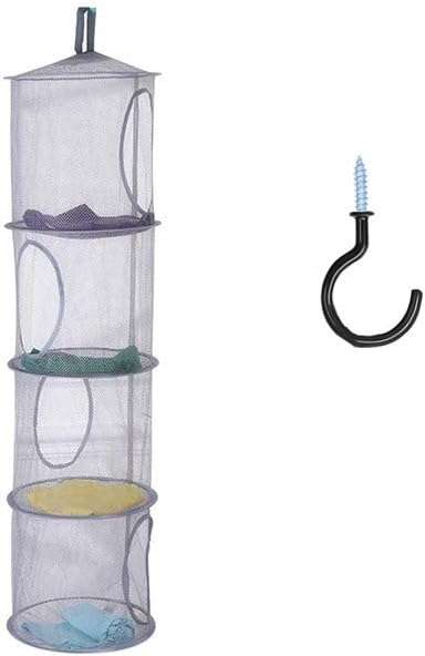 4 Tier Storage Organizer, 43 1/2 x12 Inch Hanging Mesh Storage Basket by Leoyoubei