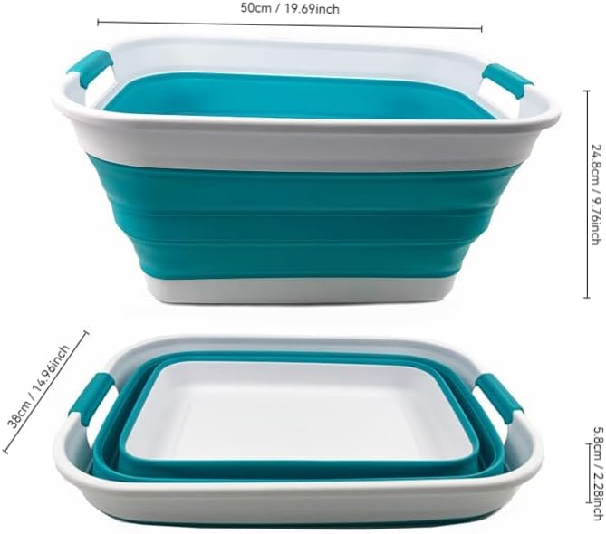 SAMMART 27L Collapsible Plastic Laundry Basket - Image 2