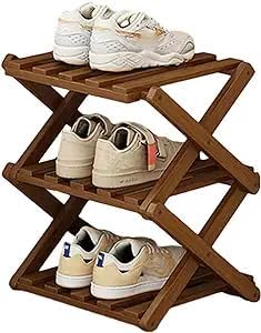 YYW Bamboo Shoe Rack for Entryway, Installation-Free and Foldable Vertical Shoe by YYW