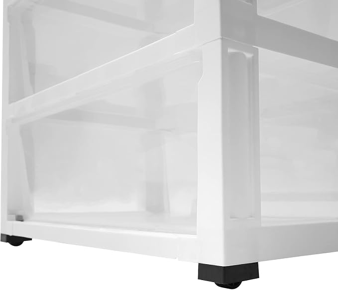 6 Clear Drawer Storage Organizer Rolling Cart, Home Organization Storage - Image 9