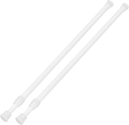 2 Pack Small Tension Curtain Rod, Short Adjustable Extendable | Spring Loaded by GinbelDirect