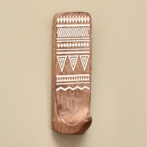 Indian Shelf 6 Wooden Adhesive Wall Hooks by IndianShelf