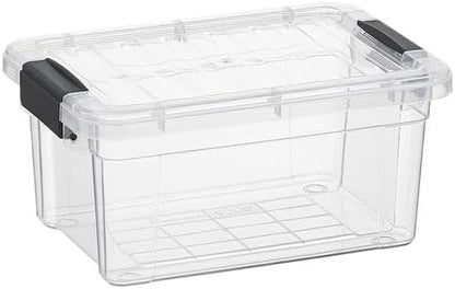 Superio Clear Storage Box with Lid, 1.85 Quart Plastic Container Bins by Superio