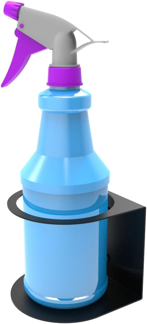 JINGCHENGMEI 1 Spray Bottle Holder, Steel Wall Mount Storage Organizer - Image 6