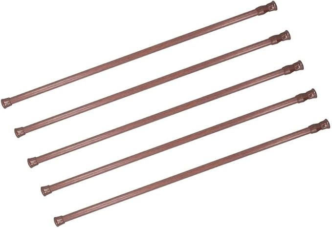 5 Pack Spring Curtain Tension Rods, Cupboard Bars Tensions Rods 15.7 to 28 by Unknown