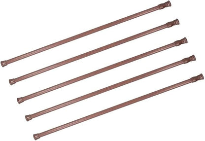 5 Pack Spring Curtain Tension Rods, Cupboard Bars Tensions Rods 15.7 to 28 by Unknown