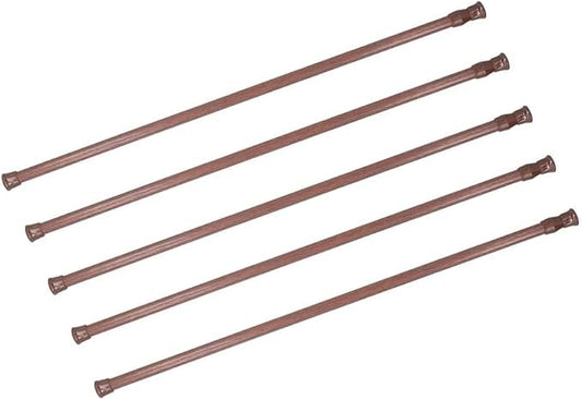 5 Pack Spring Curtain Tension Rods, Cupboard Bars Tensions Rods 15.7 to 28 by Unknown