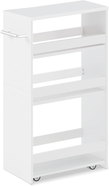 MARTY Rolling Storage Cart 7.9" W, 4-Tier Kitchen Cart by MARTY