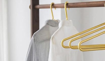 Premium Matte Gold Aluminum Coat Hangers 6 Piece Set, 16.5” Extra Smooth & - Image 7