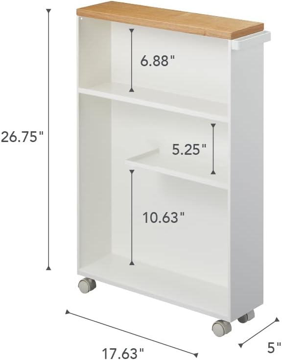 Yamazaki Home Slim Rolling Storage Cart – Narrow Bathroom Storage Cabinet - Image 8