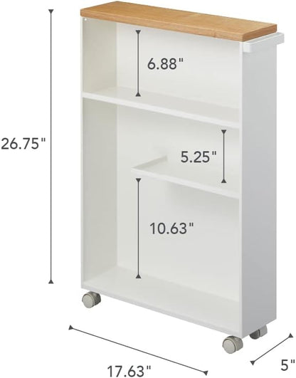 Yamazaki Home Slim Rolling Storage Cart – Narrow Bathroom Storage Cabinet - Image 8