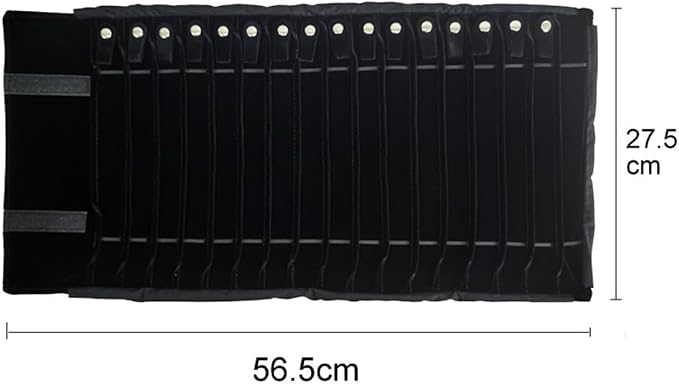 Portable Jewelry Roll Untangled Secure Necklace Travel Storage Bag Displays - Image 5