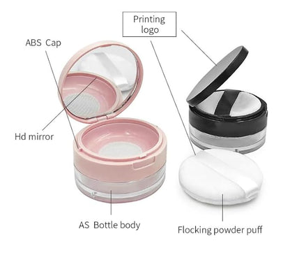 Loose Powder Cocntainer No Leaks Empty Reusable Plastic Loose Powder Compact - Image 5