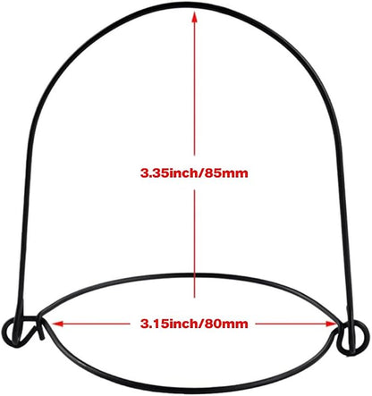 BIGNC 12 Pack Black Stainless Steel Wire Handles Hangers - Image 2