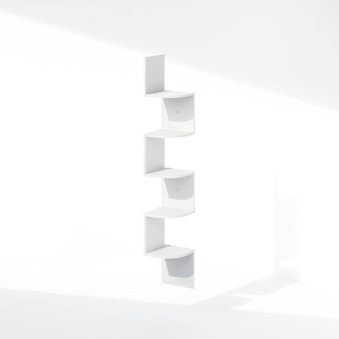 Furinno Rossi 5-Tier Floating Corner Shelf - Image 5