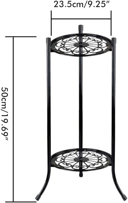 19. Plant Stand for Flower Pot Heavy Duty Potted Holder, 2 Tiers Tall Planter - Image 7