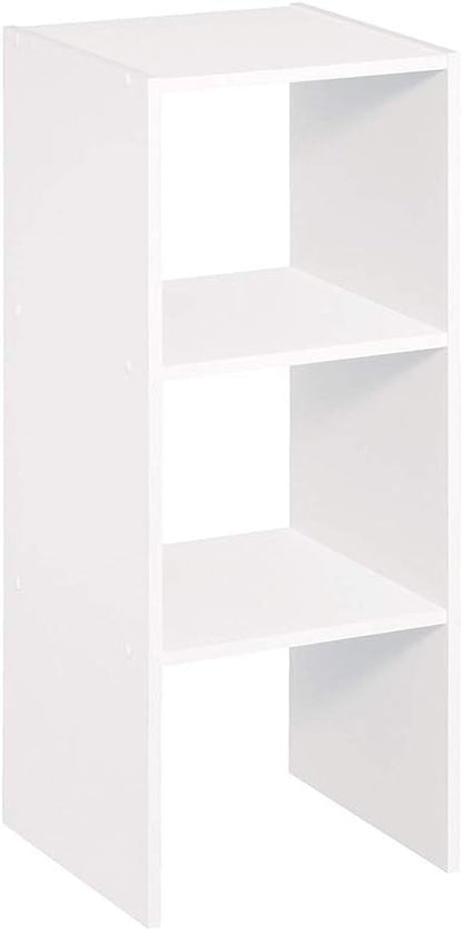 ClosetMaid 31 Inch 2 Cube White Decorative Home Stackable Standing Shelf - Image 4