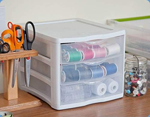 Sterilite 17918004 Compact Portable 3 Storage Drawer Organizer Cabinet - Image 2
