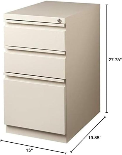 Pemberly Row 27.75" H X 15.00" W Modern 3 Drawer Metal Mobile Filing Cabinet in - Image 3