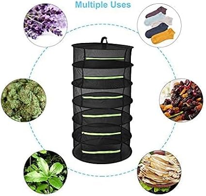 Herb Drying Rack Hanging 6 Layer, 2ft Collapsible Herb Dryer Mesh - Image 5