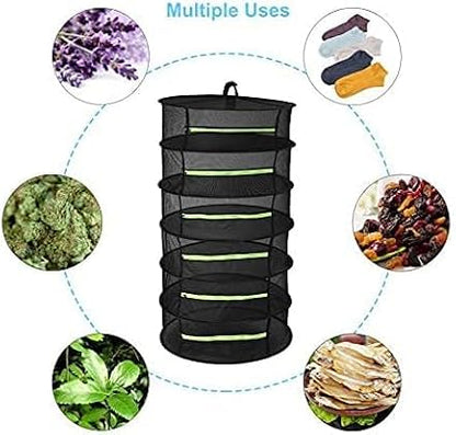 Herb Drying Rack Hanging 6 Layer, 2ft Collapsible Herb Dryer Mesh - Image 5