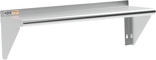 NSF Stainless Steel Wall Mount Shelf 12 x 36 Inches 18 Gauge Metal Floating by HZEEMFGKitchenArt
