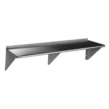 ROCKPOINT Stainless Steel Shelf 12 x 72 Inches 450lb, NSF Metal Commercial by ROCKPOINT