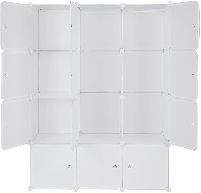 12 Cubes Storage Organizer, Portable Closet Wardrobe, Plastic Clothes Storage - Image 5