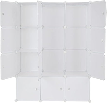 12 Cubes Storage Organizer, Portable Closet Wardrobe, Plastic Clothes Storage - Image 5