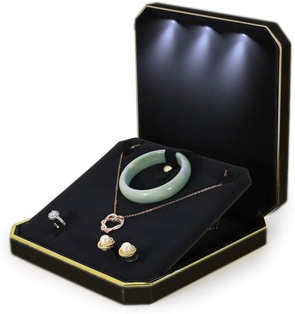 HSLFUAI Large Necklace Box, Necklace Gift Box by Homestorageforyouandi