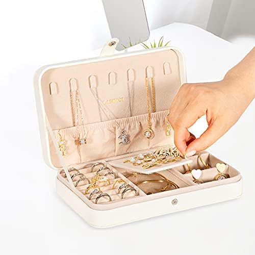 LANDICI Small Jewelry Box for Women Girls, PU Leather Travel Jewelry Case - Image 5
