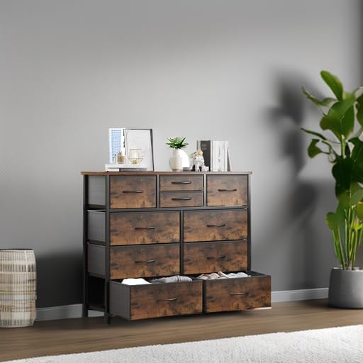 LUMTOK 10 Drawers Dresser with Fabric Bins - Image 5