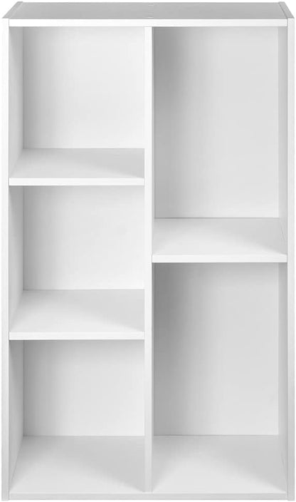 Amazon Basics 5 Cube Storage Organizer Bookcase, Sturdy Shelves - Image 4