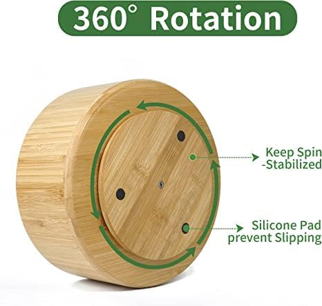 VaeFae Bamboo Pen Holder Organizer, 360° Rotating Art Supply Organizer - Image 4