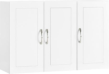 SoBuy Bathroom Wall Cabinet, Large 3-Door, 23.6 x 11.8 x 35.4 in, Kitchen & by SoBuy