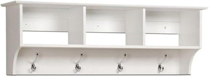 Prepac 48" Contemporary Wall Mounted Coat Rack, Coat Hooks Wall Mount by PREPACRTASTORAGEFURNITURE